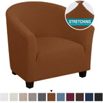 fauteuil moderne housse polyester jacquard gris élégants boutons protection salon automne hiver