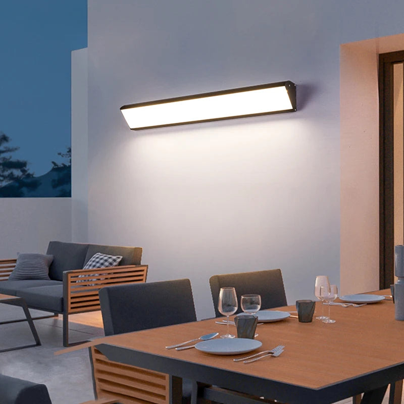 Lampe murale LED moderne imperméable 7W 16W 20W noir blanche ip65extérieur
