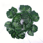 guirlande artificielle feuilles vertes ovales moderne décoration maison fête anniversaire mariage 240cm