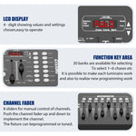 contrôleur d'éclairage scène DMX 512 LED professionnel 192 canaux console autoinstallation moderne