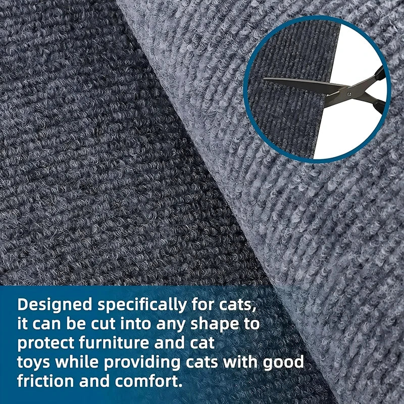 tapis grattage chats gris adhésif tissu texture moderne protection meubleintérieur