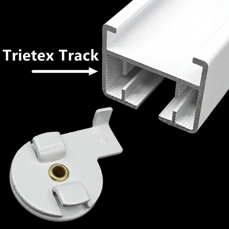 support fixation rideau blanc moderne fer métal pièces blancs accessoire volet