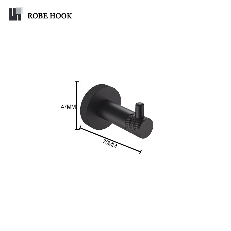 accessoires salle bain noir mat modernes fixations papier toilette verre dents brosse dents