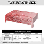 nappe table moderne fleurs cerisier rose papillons motifs floraux réutilisable polyester dimension 132cm 178cm