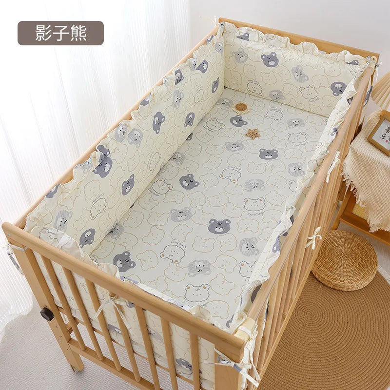 lit bébé drap coton animaux fruits motifs décoratifs blanc gris rose bleu vert