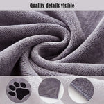 serviette bain animaux patte noire gris rose marron douce moderne absorbante 75cm 100cm
