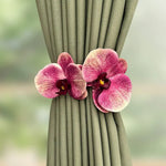 accessoires rideau fleurs artificielles couleurs multiples tissu coton plissé floral romantique fixations corde