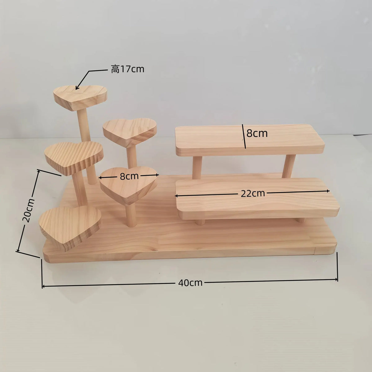 support bijoux bois clair moderne minimaliste lisse réutilisable articles divers exposants