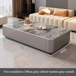 table basse moderne marbre gris blanc tiroirs coussins salon meubles decoration