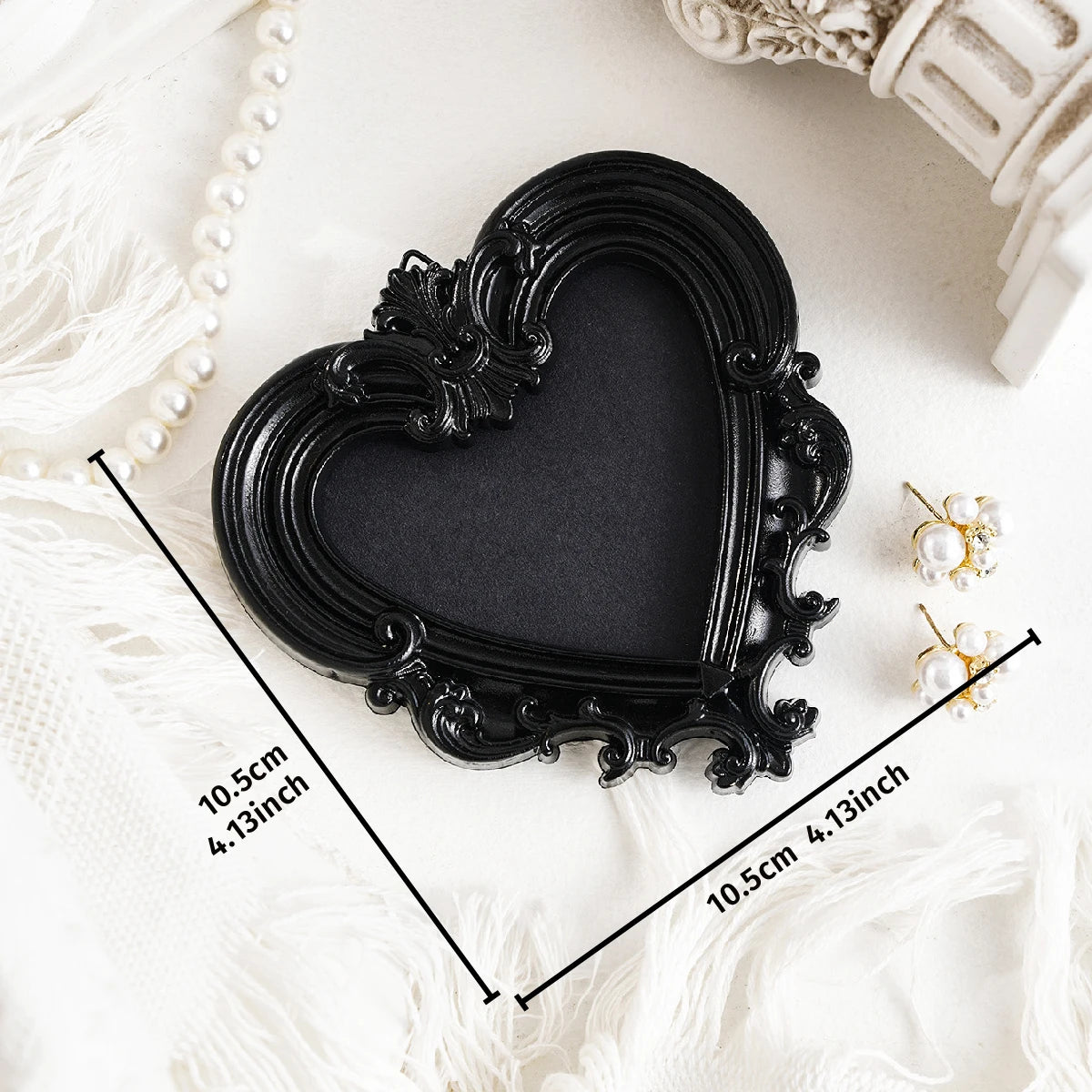 cadre decoratif noir baroque resine mural classique ornements decor maison tridimensionnel moderne