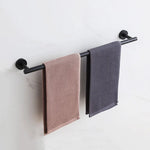 porte serviettes bain mural acier inoxydable noir mat moderne salle bain