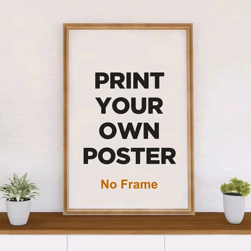 poster imprimé moderne minimaliste sans cadre couleurs neutres brillant mat decoration intérieure photo ornement