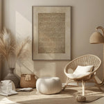 affiche calligraphie arabe beige minimaliste sans cadre impression toile salon chambre vertical