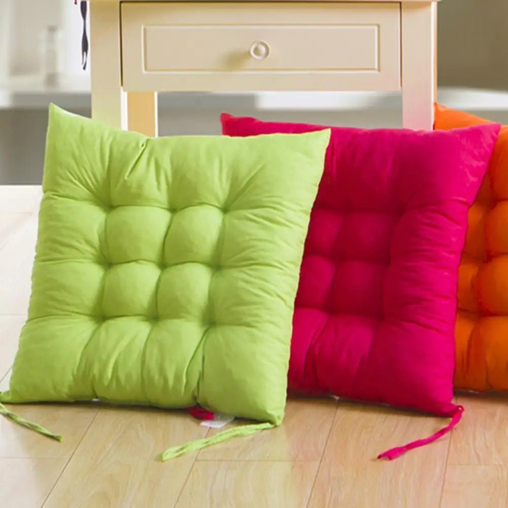 coussin siège carré moderne amovible lavable coton polyester couleur verte rouge bleue violette gris