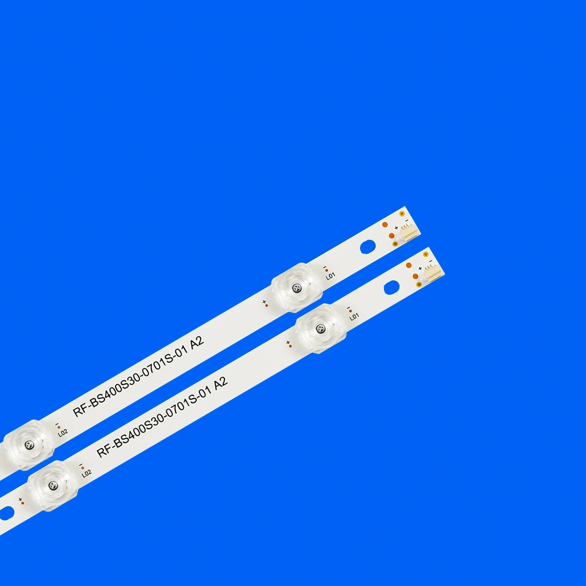 bande lumineuse led blanc moderne connecteurs fixations téléviseur blanc rectiligne