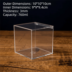 boîte carrée transparente moderne boîte empilable plastique acrylique rangement cosmétique minimaliste