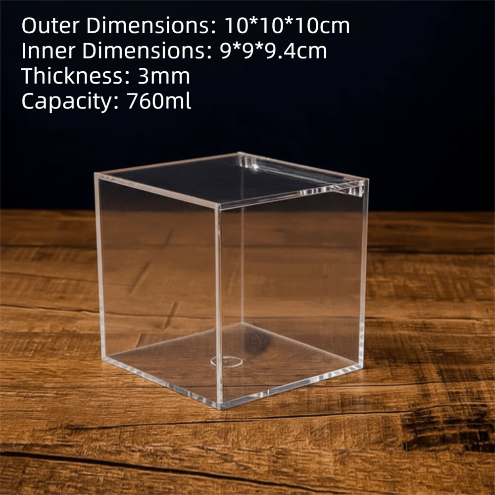 boîte carrée transparente moderne boîte empilable plastique acrylique rangement cosmétique minimaliste