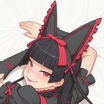 housse coussin oreilles chat motif anime noir rouge blanc polyester portrait adultère double face