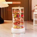 présentoir rotatif multi niveaux transparent accessoires cheveux rangement moderne anneau élastique barrette pinces