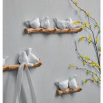 porte serviettes mural oiseaux blancs branches motifs floraux moderne adhésif serviette rose léopard sac