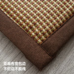 tapis sol rectangulaire tissé beige marron moderne rustique chambre salon maison