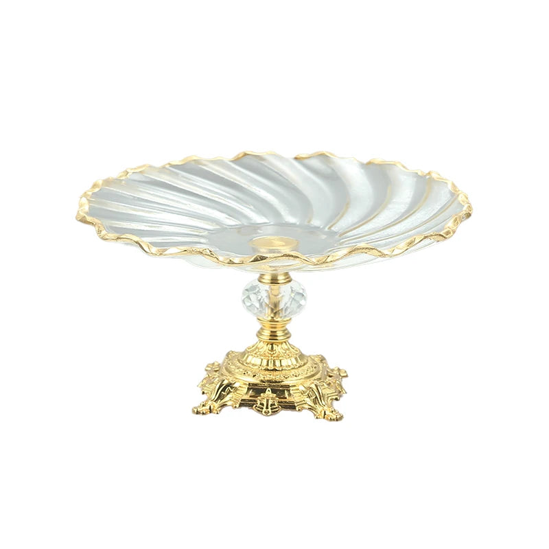 support fruits or noir rayures dorées classique baroque fourchette couteau hauteur 13cm