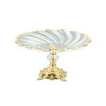 support fruits or noir rayures dorées classique baroque fourchette couteau hauteur 13cm