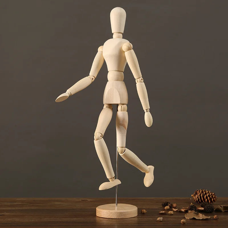 mannequins articulés bois naturel clair classique minimaliste pieds mains tringles