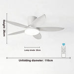 ventilateur moderne noir bois foncé simple silencieux led controle mural traditionnel garantie