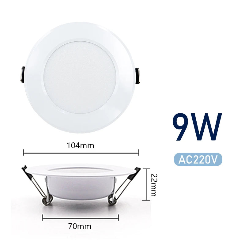 lampe led encastrable moderne blanc clips guide 3w 5w 7w 9w 12w 15w
