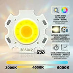 lot puces led cob haute puissance 3w 5w 7w source lumineuse projecteur blanc