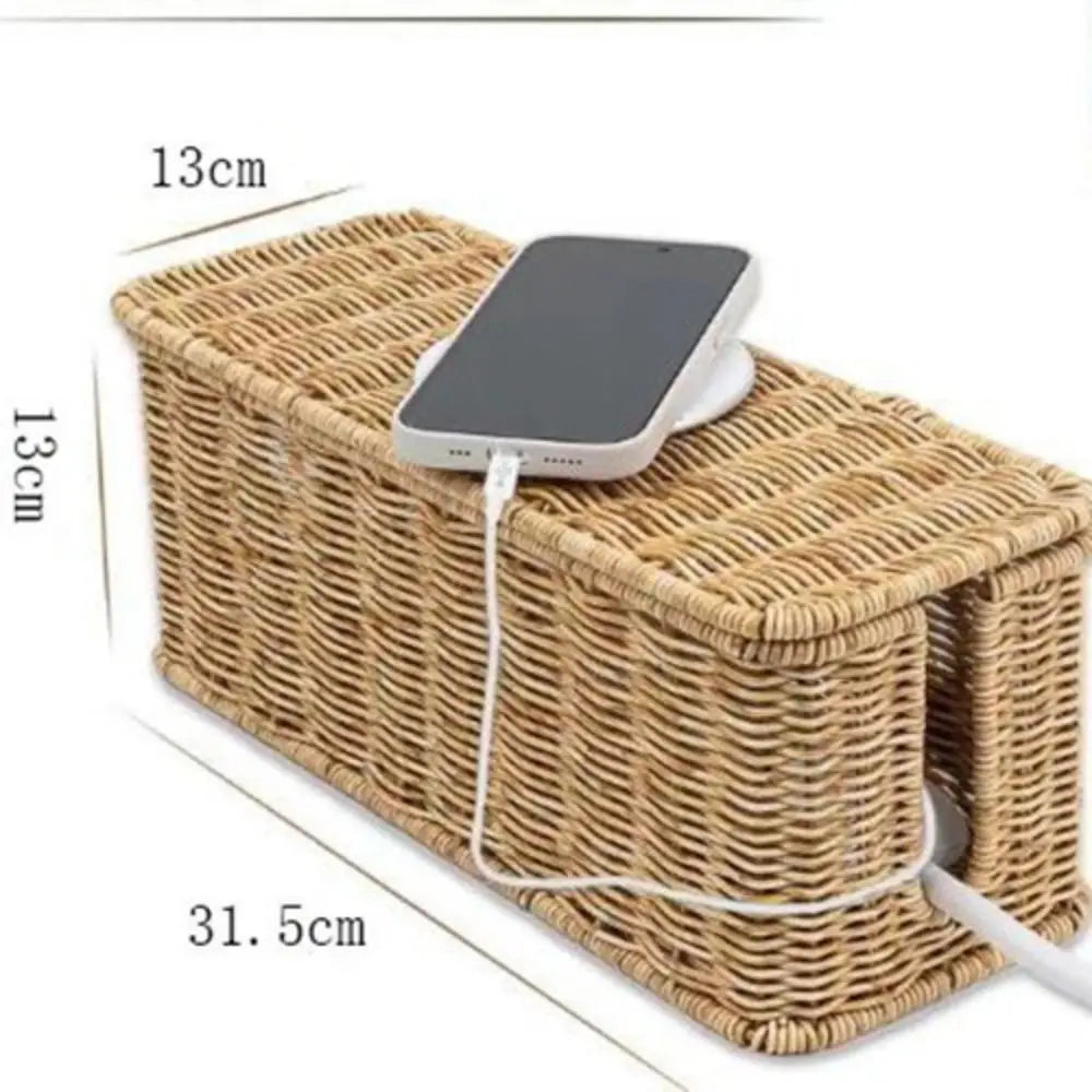 organisateur câbles blanc moderne rangement prise électrique stockage respectueux environnement utilisation multiple empiilable fentes