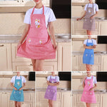 tablier cuisine rose bleu carreaux blancs lapin moderne décontracté poche collier
