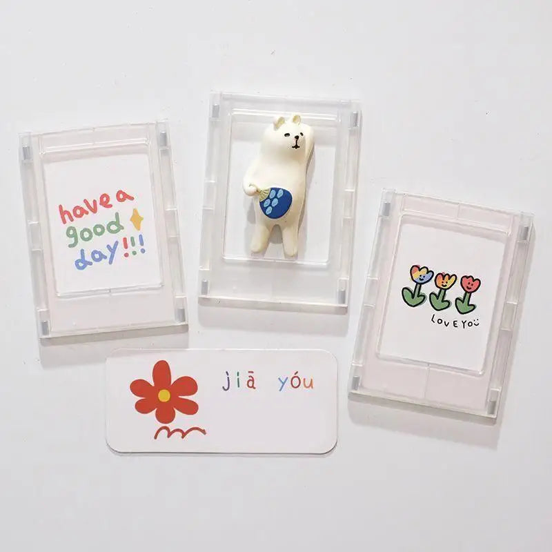 cadre photo magnétique transparent minimaliste moderne cartes photo incluses fixations aimants