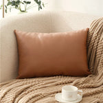 housses coussin carrées unies modernes beige gris orange lit décoration voiture