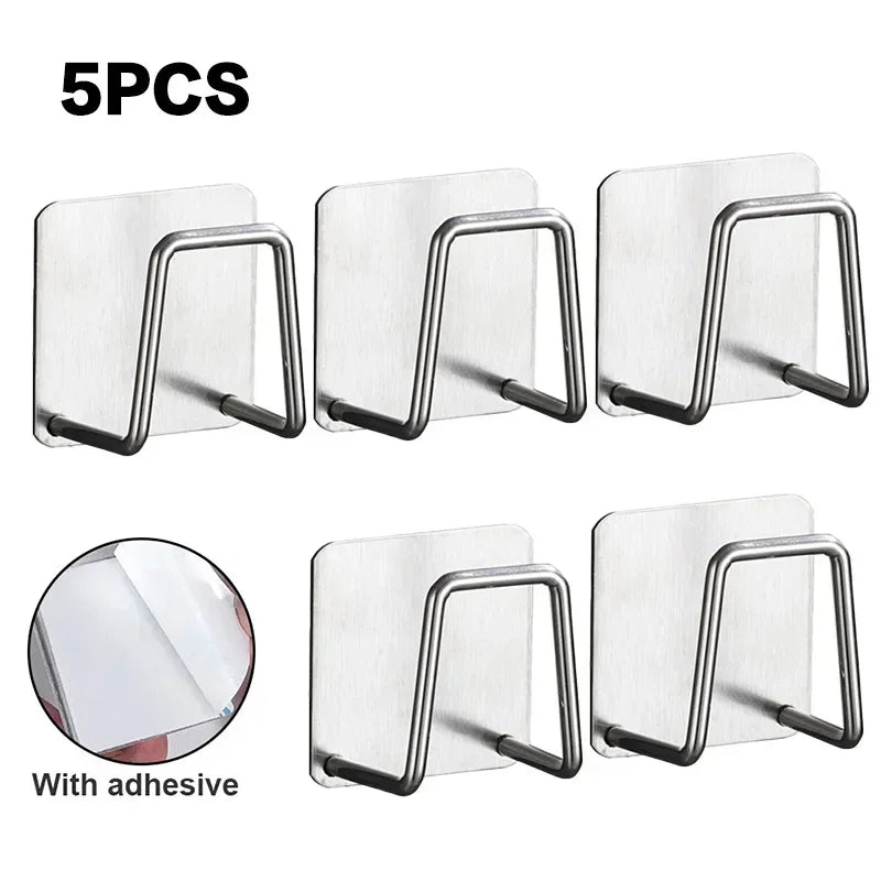 porte savon porte coupe porte serviette égouttoir adhésif acier inoxydable support séchage multiple utilisation