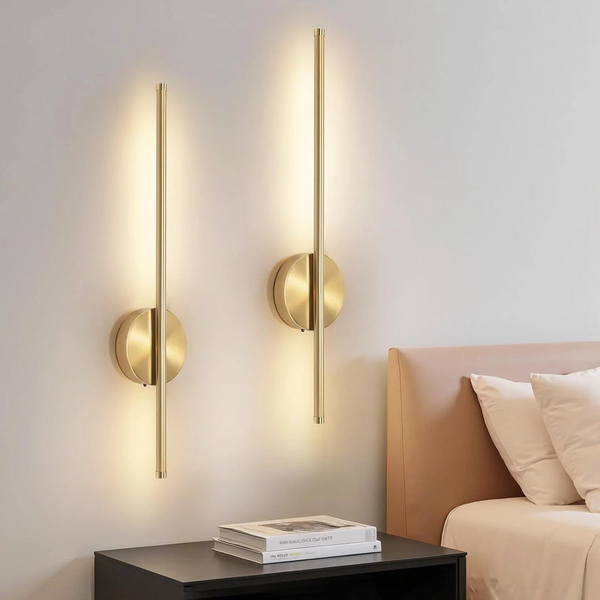 applique murale led rechargeable noire moderne télécommande réglage tactile set