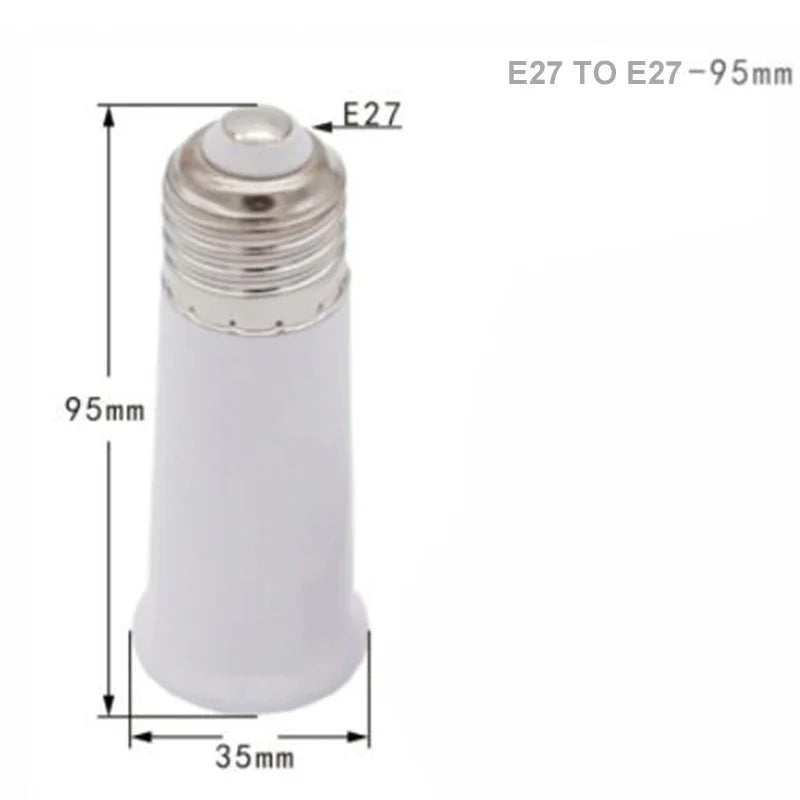 adaptateur ampoule E27 blanc flexible moderne 65mm 95mm 120mm adhésif métal certifié