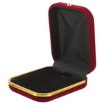 boîte bijoux velours rouge classique organisateur colliers rangement bagues oreilles