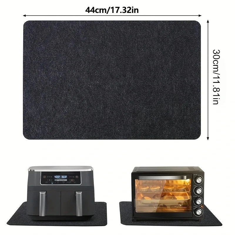 tapis protection moderne noir 44x30cm polyester adhésif isolation thermique résistant chaleur