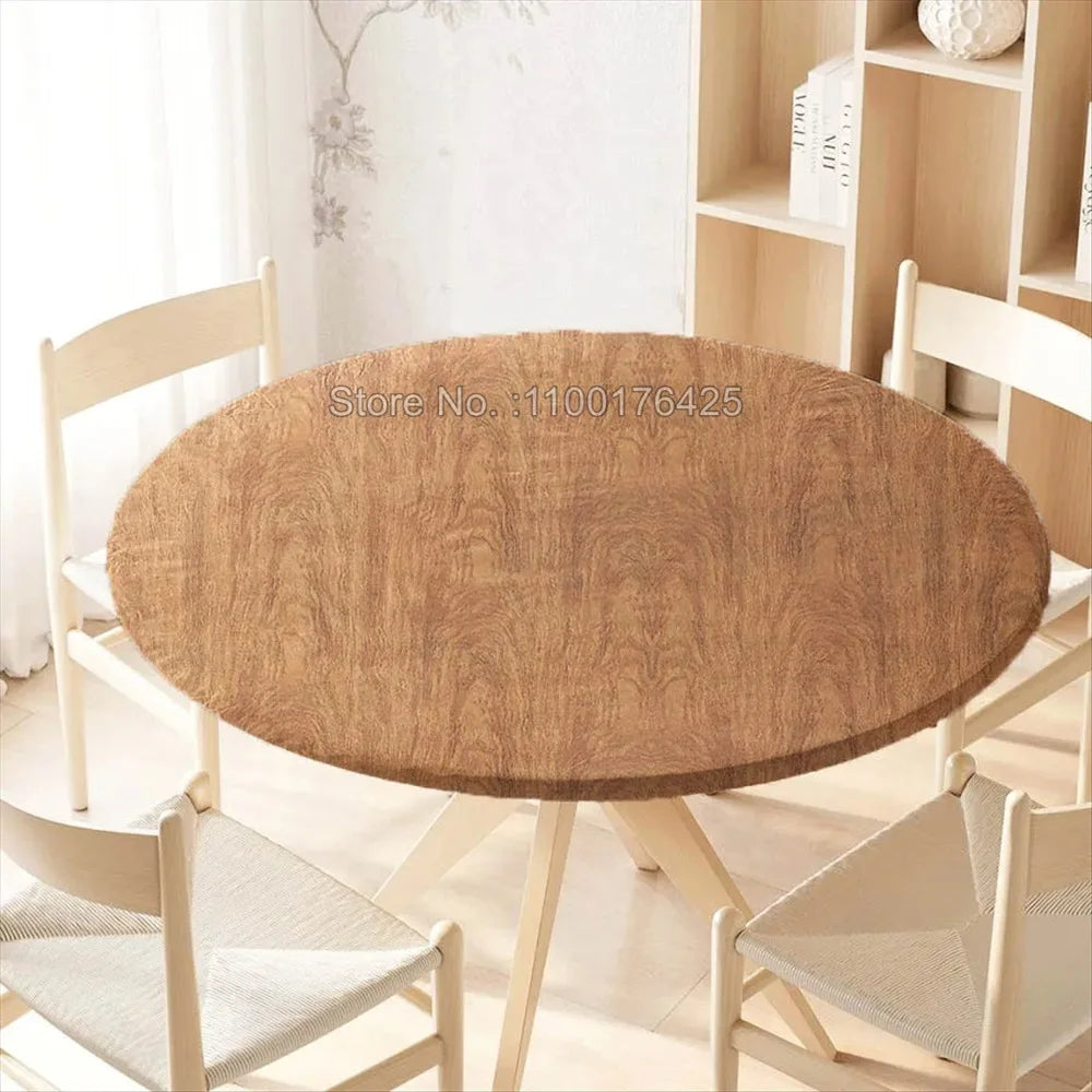nappe table ronde polyester imperméable blanc moderne intérieur extérieur adaptable 120cm