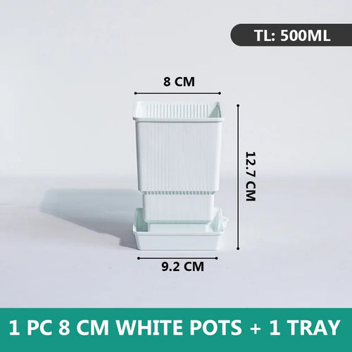 pot orchidée blanc moderne plastique perforé drainage plante verte décoration maison fleur