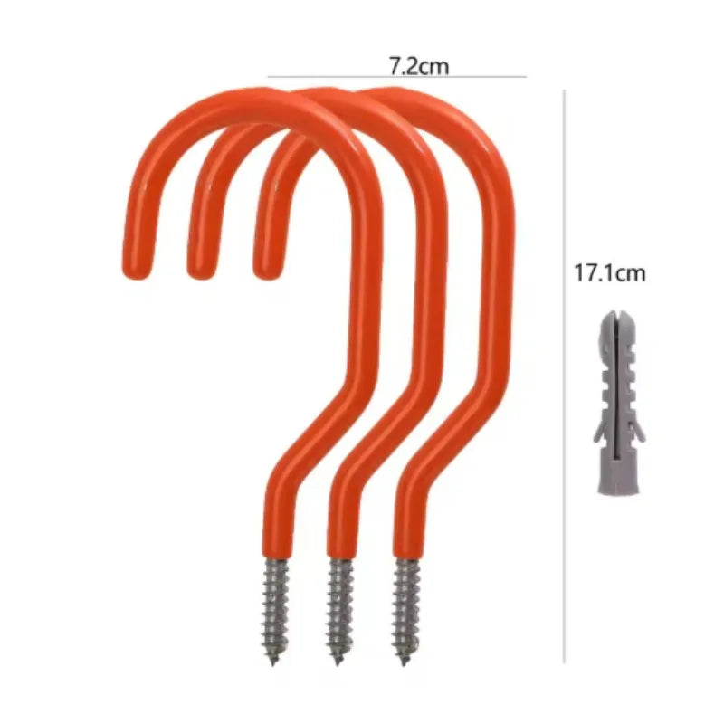 crochets murals modernes 10 pièces couleur noire rouge orange vert gris métalliques robustes visser