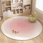 tapis rond nuage enfant moderne rose clair antidérapant 80x80cm 120x120cm salon chambre