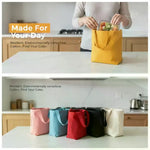 sac main uni moderne poignées jaune rose bleu rouge noir blanc nylon