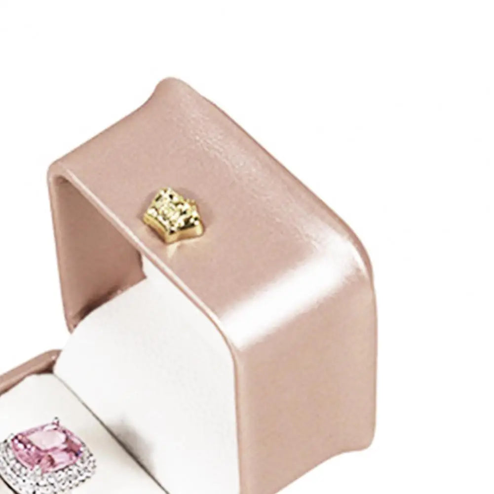 boîte rangement bijoux cuir velours doux classique blanc rose bleu vert adhésif simple