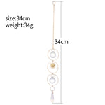 suspension décorative attrape soleil cristal lune soleil étoiles boho extérieur intérieur or transparent