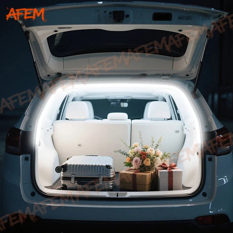 bande lumineuse flexible led or jaune doré adhésive moderne minimaliste echangement voiture