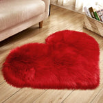 tapis cœur peluche rose blanc moderne chambre doux sans bpa pvc polyester vinyle