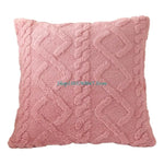 taie d'oreiller double face polyester coton bleu motif géométrique moderne adhésif 43cm 43cm